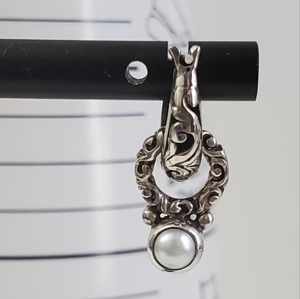 Sterling Silver 925 Interchangeable Gemstone Earr… - image 2